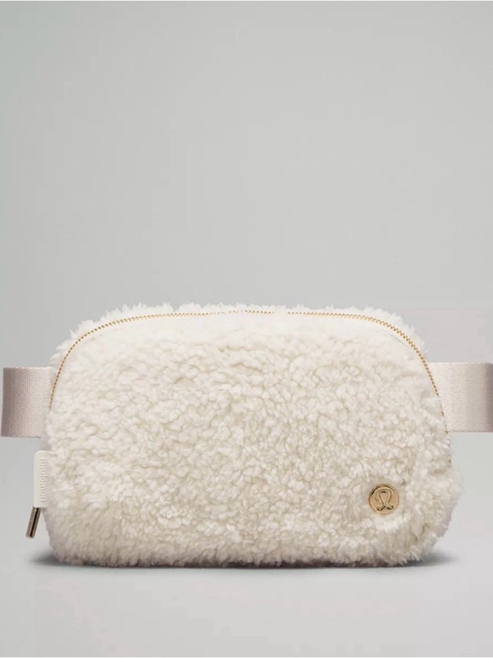 lululemon athletica Cream Sherpa Waist Pouch NWT